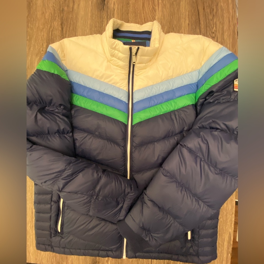 Marine Layer MLxLF Zurich Goose Down Puffer Coat size large